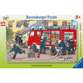 Puzzle cadre 15 p - Ma voiture de pompier - Dès 3 ans - Librairie de France