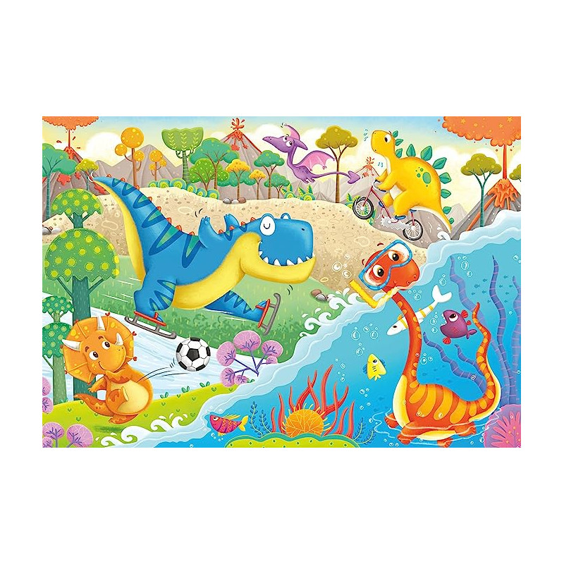 Puzzles 2x12 p - Mes dinos préférés - Dès 3 ans - Librairie de France