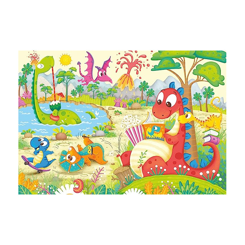 Puzzles 2x12 p - Mes dinos préférés - Dès 3 ans - Librairie de France