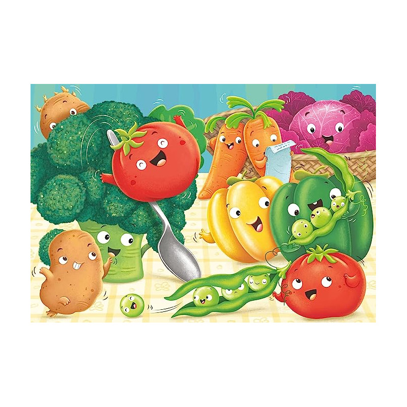 Puzzles 2x24 p - Les petits fruits et légumes - Dès 4 ans - Librairie de France
