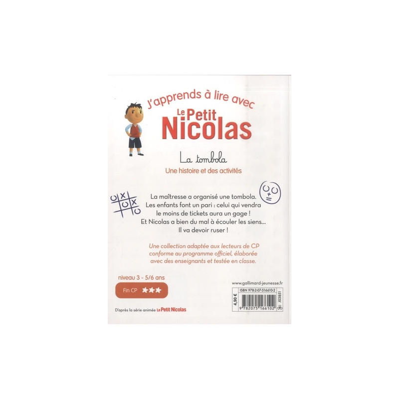J'apprends à lire avec Le Petit Nicolas - La tombola - 6-7 ans - Grand Format  - Librairie de France