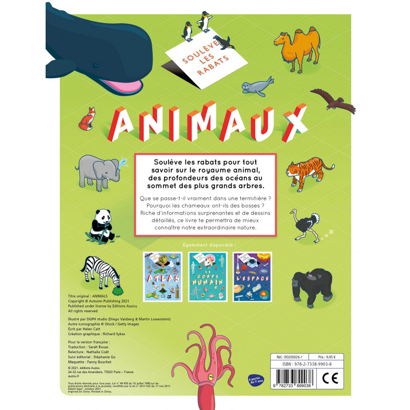 Soulèves les rabats - animaux - Album - Librairie de France