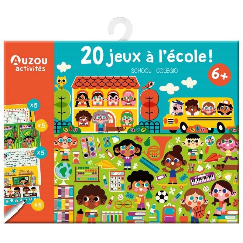 20 jeux à l'école - Dès 3 ans - Grand Format - Librairie de France