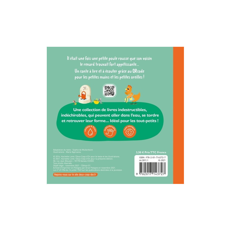 La Petite Poule rousse - Dès 3 ans - Album - Librairie de France