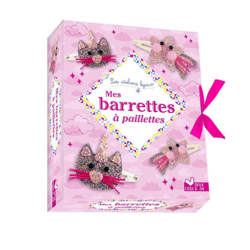 Mes barrettes à paillettes - Avec 2 barrettes - Librairie de France
