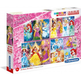 Supercolor Puzzle-Princess-20+60+100+180 pièces - 3-6 ans - Librairie de France