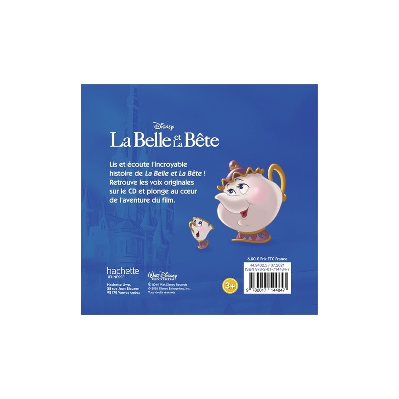 La Belle et la Bête -avec 1 CD audio - Dès 4 ans - Album - Librairie de France