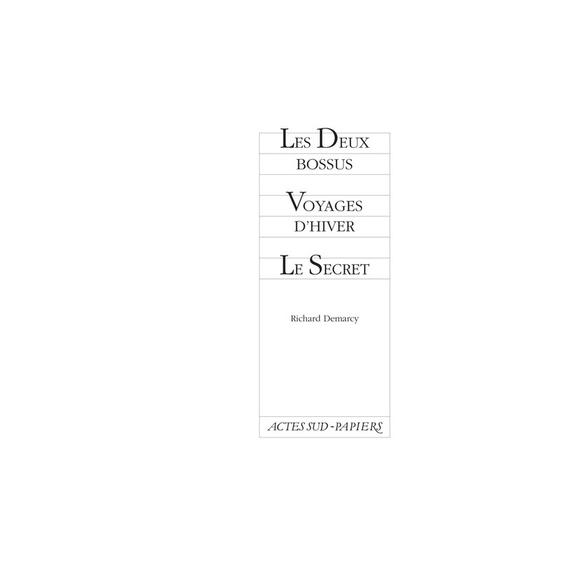 Les Deux bossus - Voyages d'hiver - Le Secret - Grand Format - Librairie de France