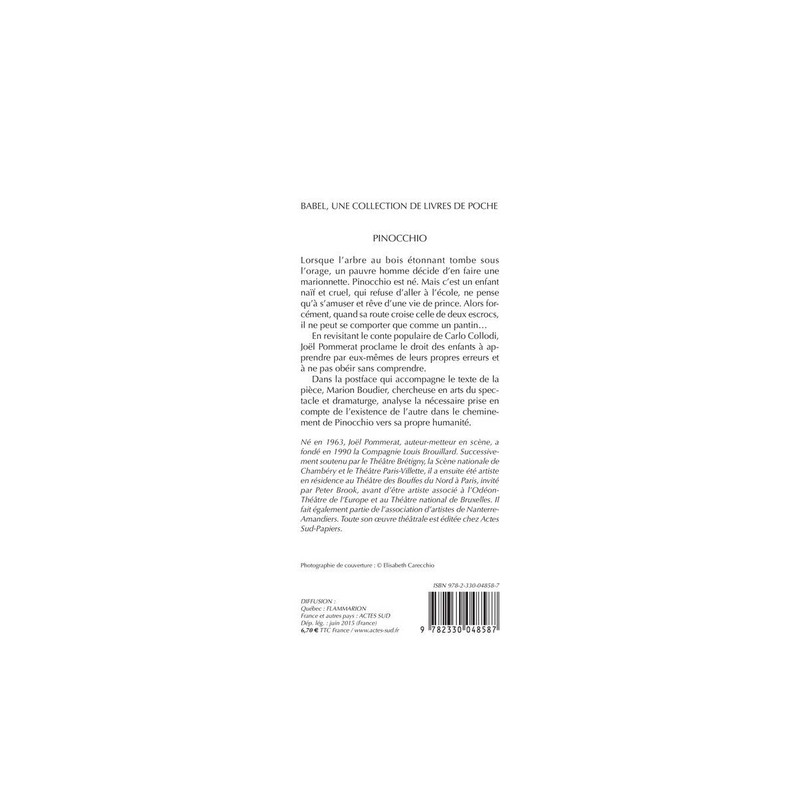 Pinocchio - Dès 9 ans - Poche - Librairie de France