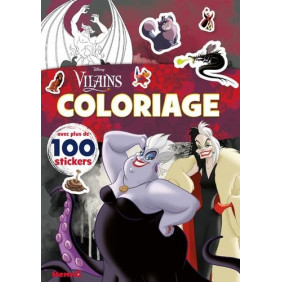 Disney Vilains Coloriage - Avec plus de 100 stickers - Grand Format