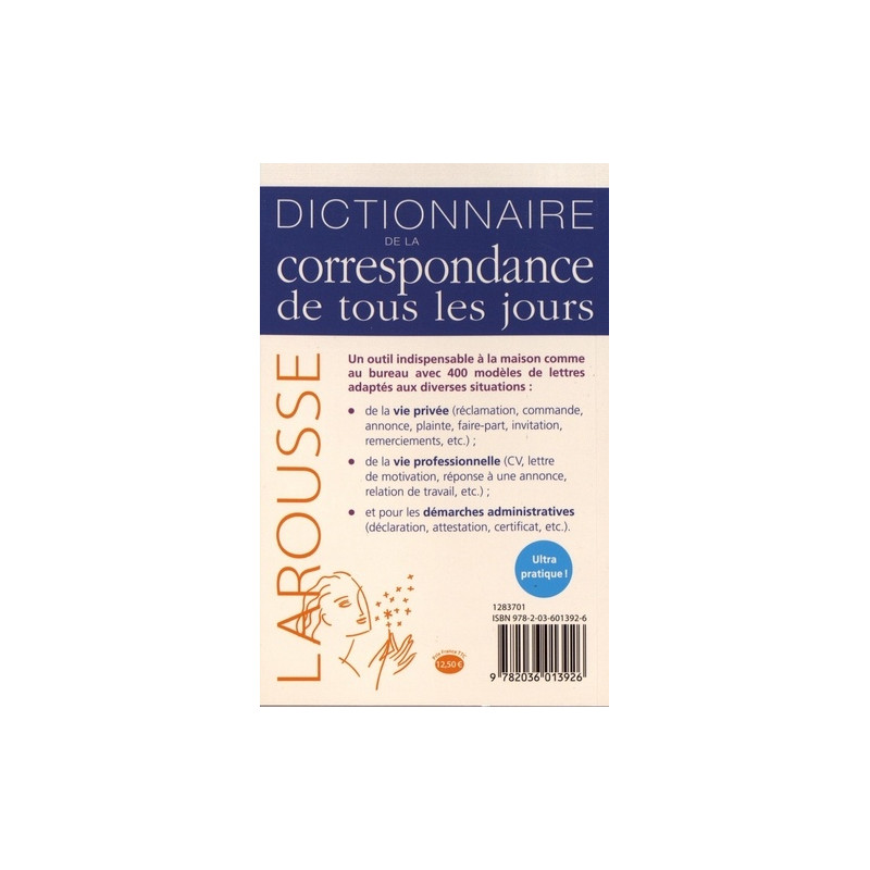 Dictionnaire de la correspondance de tous les jours - Grand Format - Librairie de France