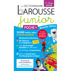 Le dictionnaire Larousse junior poche plus CE/CM - 7 à 11 ans - Poche - Librairie de France