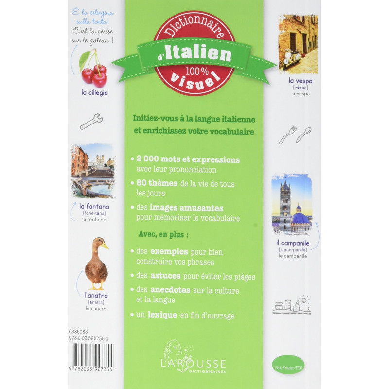 Dictionnaire visuel italien - Grand Format - Librairie de France
