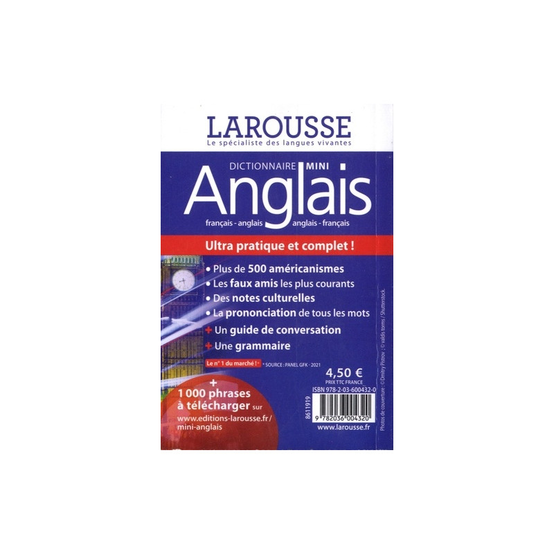 Dictionnaire mini anglais - Edition bilingue français-anglais - Poche - Librairie de France