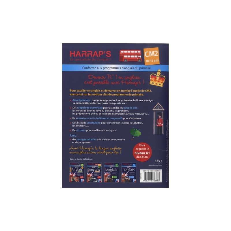 Anglais CM2 - 10 à 11 ans - Grand Format - Librairie de France