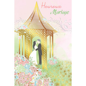 Carte kiosque et mariés