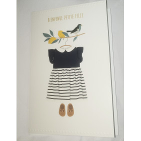 Carte de naissance robe petite fille