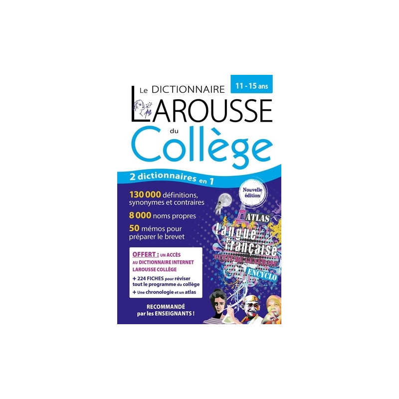 Le dictionnaire Larousse du Collège - Grand Format - Librairie de France