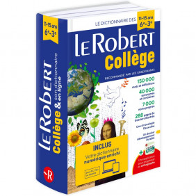 Le Robert collège - Avec 1 carte numérique - Edition 2023 - Grand Format - Librairie de France