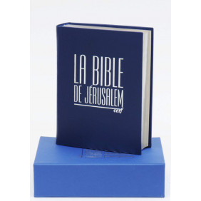 La Bible de Jérusalem - Edition major cuir bleu - Grand Format