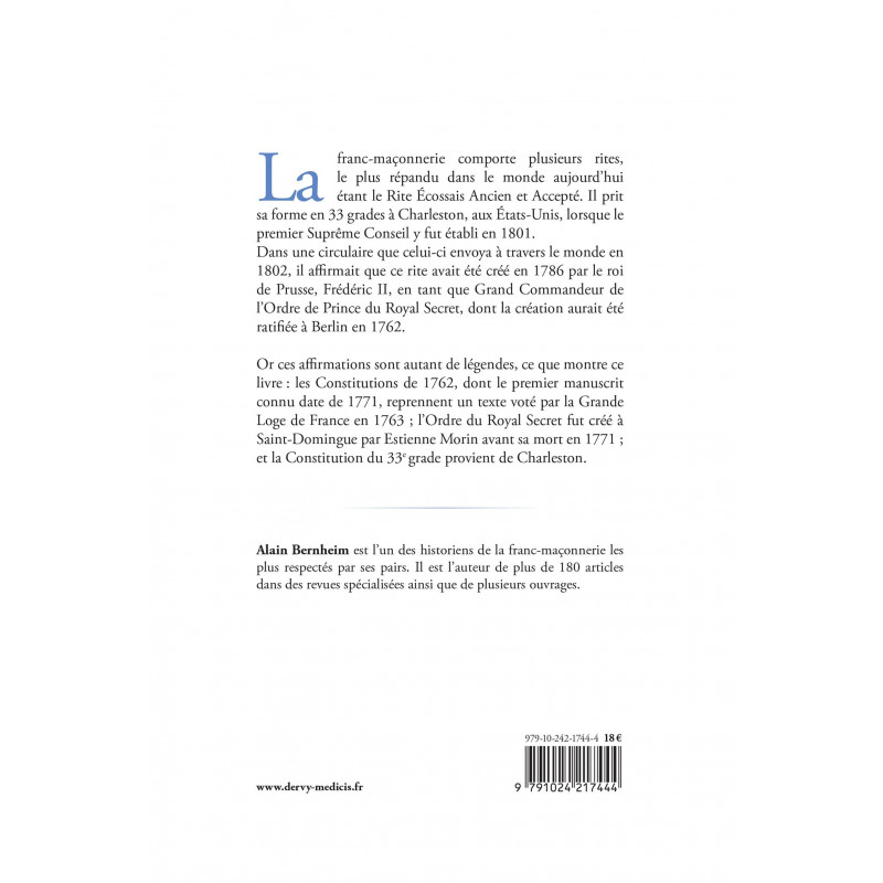 Les textes de référence historique du Rite écossais ancien et accepté - Grand Format - Librairie de France