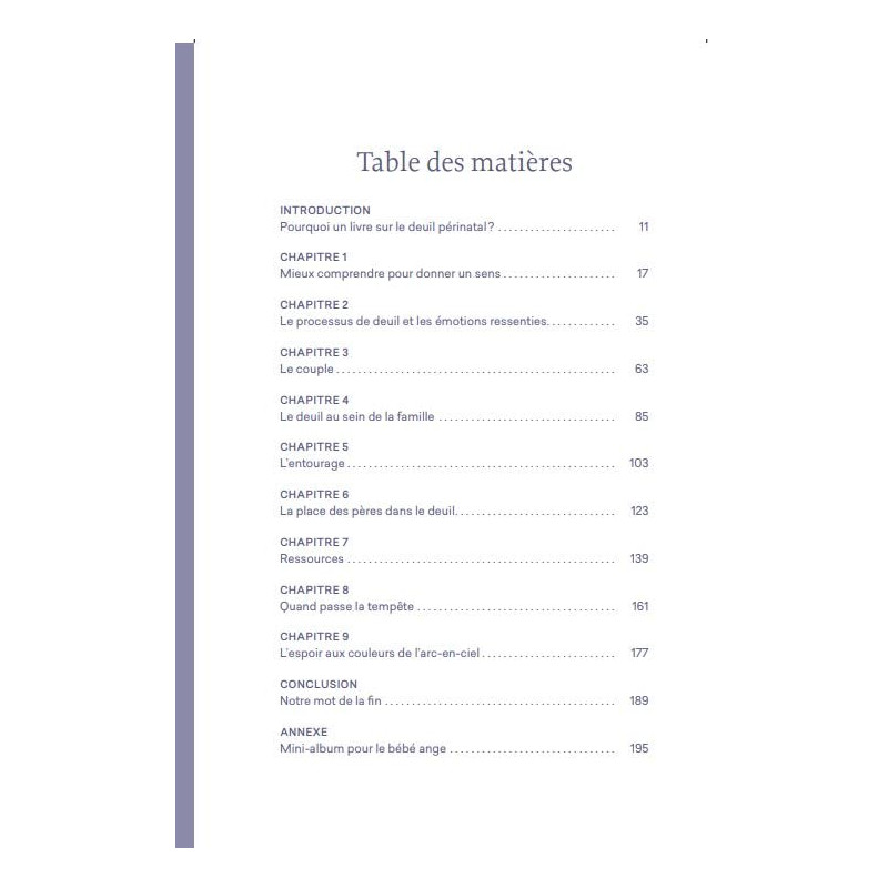 Le deuil invisible - Se reconstruire apres la perte de son enfant en période périnatale - Grand Format - Librairie de France