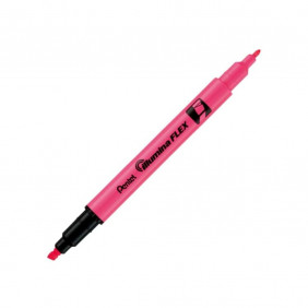 Surligneur Pentel - SLW11 Twin Tip - Encre rose