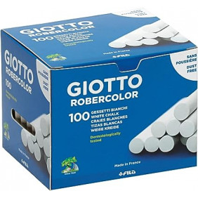 Giotto Robercolor craie blanche, paquet de 100 craies rondes