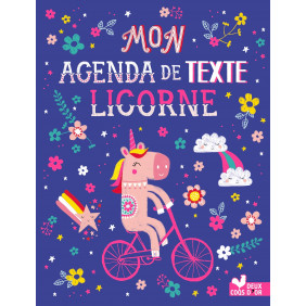 Mon agenda de texte Licornes - Grand Format - Dès 6 ans