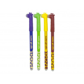M&G - Stylo Gel effaçable - Girafe - Encre bleue - 0.5mm - Vendu à l'unité