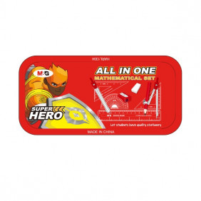 M&G - Set de dessin - boîte métallique - Ensemble géométrique - L1304