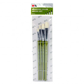M&G - Pinceaux aquarelle plat - 4pcs