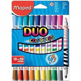 Maped Color'Peps Feutres de Coloriage 2 en 1 Duo de Couleur
