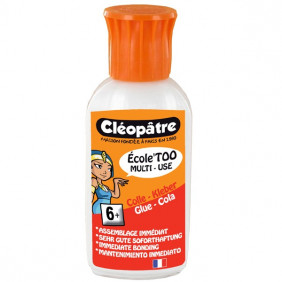 Cléopatre - AE70X - Ecole'Too - Colle Multi-matériaux avec Embout biberon - Flacon 60 g