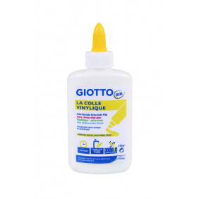 Giotto BIB - Flacon 120g Colle vinylique blanche qualité extra-forte colle