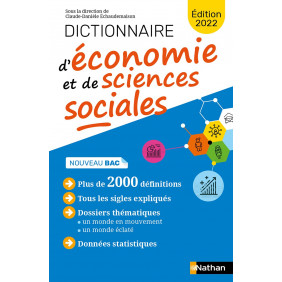 Dictionnaire d'économie et de sciences sociale Edition 2022