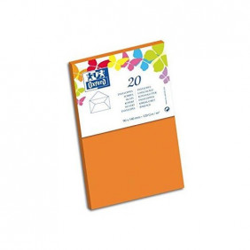 Oxford - 20 Enveloppes gommes 90 x 140 - 120G - Orange