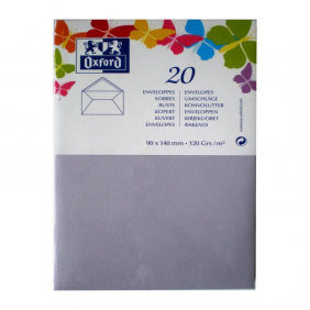 Oxford - 20 Enveloppes gommes 90 x 140 - 120G - Parme
