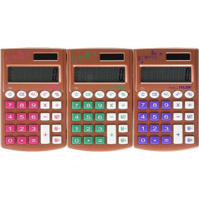 MILAN Exposant 6 Calculatrices de poche en cuivre