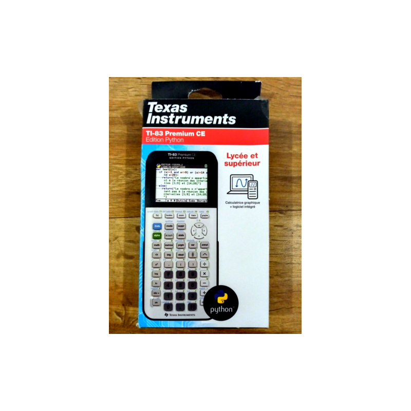 Accueil Informatique Et Bureau Calculatrice Graphique Texas Instruments Ti‑83 Premium Ce Edition