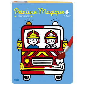 Peinture magique à l'eau - Les pompiers - Avec 1 pinceau - 3-5 ans - Album - Librairie de France