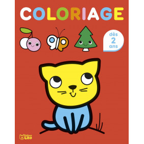Les grands coloriages des tout-petits - Le chat - Dès 2 ans - Librairie de France