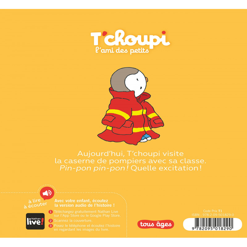 T'choupi visite la caserne de pompiers - 6-8 ans - Album - Librairie de France