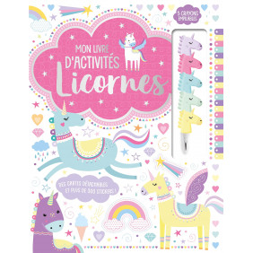 Mon livre d'activités Licornes - Avec 5 crayons empilables - Dès 7 ans - Album - Librairie de France