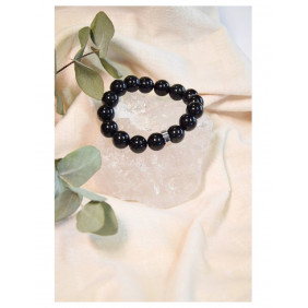 Bracelet perles Obsidienne noire