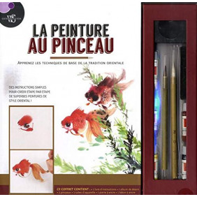 La peinture au pinceau - Avec 1 livre d'instructions, 1 album de dessin, 2 pinceaux, 5 tubes d'aquarelle,... - Grand Format