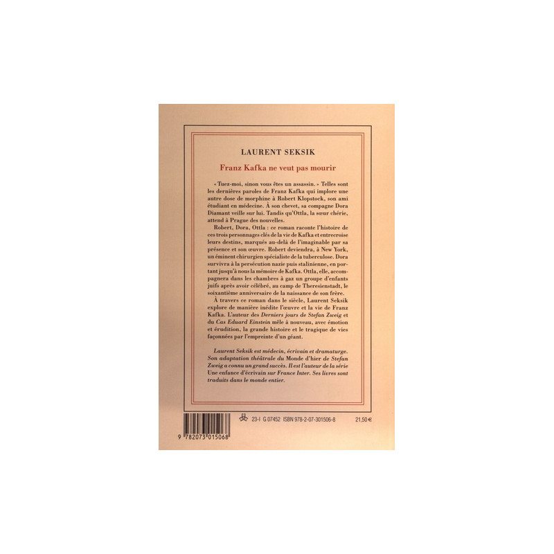 Franz Kafka ne veut pas mourir - Grand Format - Librairie de France