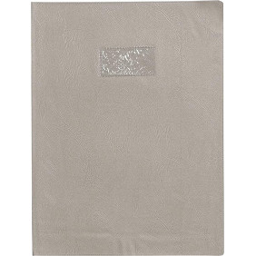 Calligraphe 72313C Un Protège-Cahier Grain Cuir Gris - A4 21x29,7