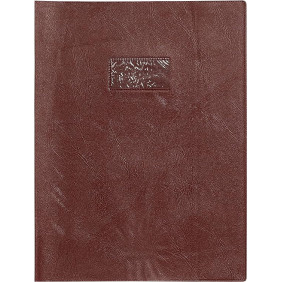 Calligraphe 72312C Un Protège-Cahier Grain Cuir Brun - A4 21x29,7