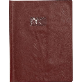 Calligraphe 72512C Un Protège-Cahier Grain Cuir Brun - 24x32 cm